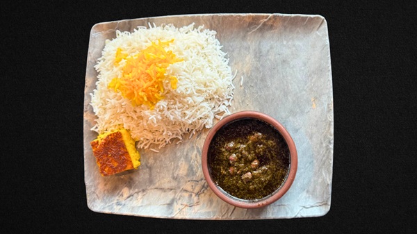 چلو خورشت قورمه سبزی